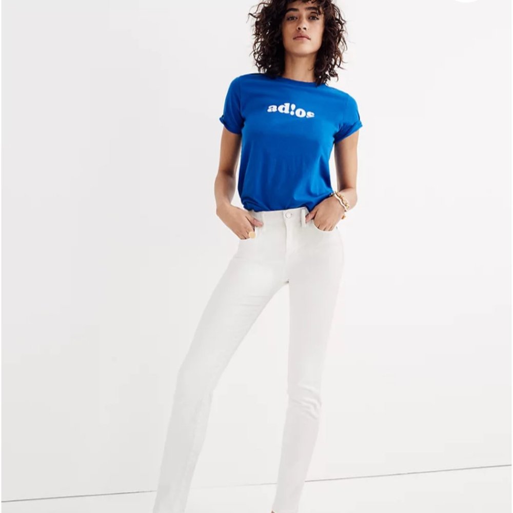 NWOT Madewell White 9" High-Rise Skinny Jeans